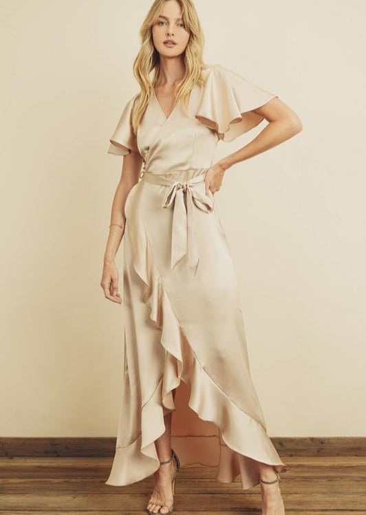 Champagne Wrap Maxi Be the Aura Champagne Wrap Maxi Be the Aura