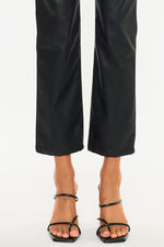 Black Leather High Waisted Pant