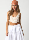 Oat Tropics Crop Lace Back Corset