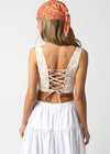 Oat Tropics Crop Lace Back Corset