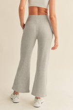 Grey High Waisted Loungewear Flare Pant