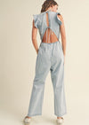 Denim Tie Back Jumpsuit