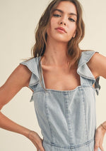 Denim Tie Back Jumpsuit