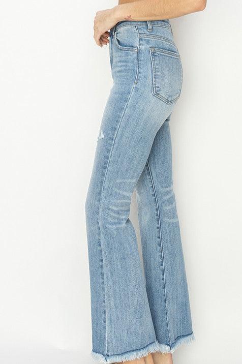 Denim Abbie High Rise Vintage Frayed Hem Bootcut