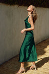Emerald Silky Low Back Maxi