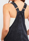 Black Denim Overall Dress