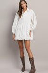 White Collared Shirt Dress