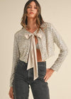 Champagne Paris Bow Cardi