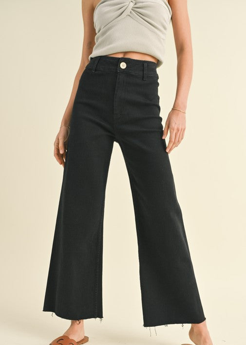 Black High Waisted Dress Denim
