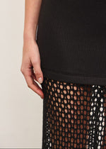Black Cami Drop Waisted Resort Dress