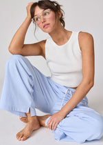Blue Loungewear Wide Leg Jogger