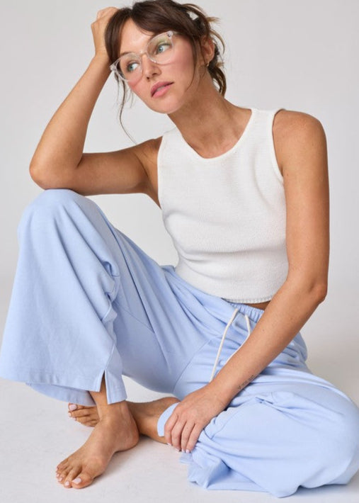 Blue Loungewear Wide Leg Jogger