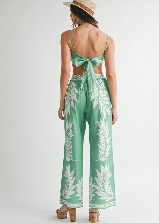 Sage Tropics Pant Set