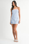 Blue Amalfi Strapless Mini