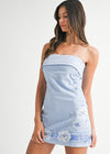 Blue Amalfi Strapless Mini