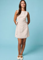 Pink Paris Pinstripe Bow Dress
