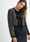 Black Leopard Print Paris Velvet Jacket