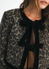 Black Leopard Print Paris Velvet Jacket