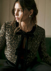 Black Leopard Print Paris Velvet Jacket