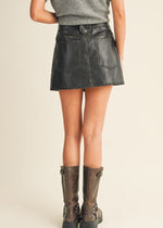 Black Vintage Leather Mini