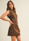 Espresso Sueded Mini Dress