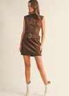 Espresso Sueded Mini Dress