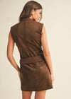 Espresso Sueded Mini Dress