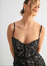 Black Paris Lace Corset Midi