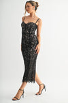 Black Paris Lace Corset Midi