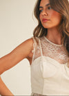 Oat Paris Lace Suede Corset Top