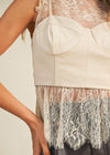 Oat Paris Lace Suede Corset Top