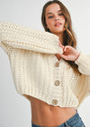 Oat Chunky Knit Cardi