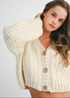 Oat Chunky Knit Cardi