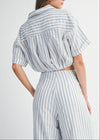 Blue Pinstripe Pant Set