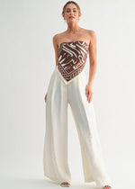 Espresso Silky Scarf Strapless Top