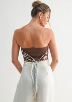 Espresso Silky Scarf Strapless Top