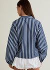 Navy Stripe Paris Bow Top