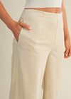Oat Suede Wide Leg Pant
