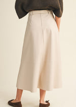 Oat Leather Midi Skirt