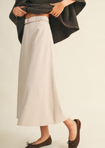 Oat Leather Midi Skirt