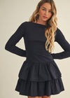 Navy Paris Ruffle Dress PRE ORDER