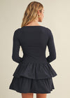 Navy Paris Ruffle Dress PRE ORDER