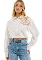 Paris Rose Collared Top