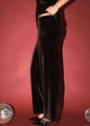 Espresso Velvet Wide Leg Pant