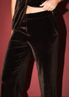 Espresso Velvet Wide Leg Pant