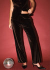 Espresso Velvet Wide Leg Pant