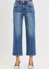 Denim Natasha High Rise Barrel Crop
