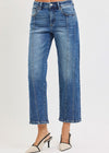 Denim Natasha High Rise Barrel Crop