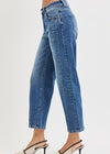 Denim Natasha High Rise Barrel Crop