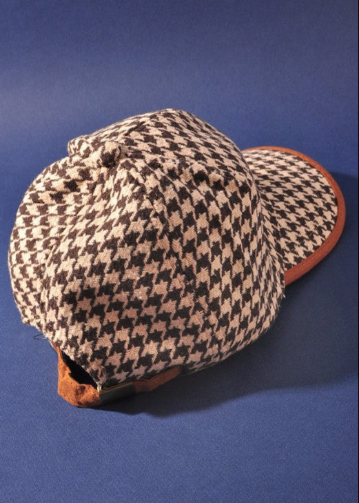 Camel Herringbone Baseball Cap